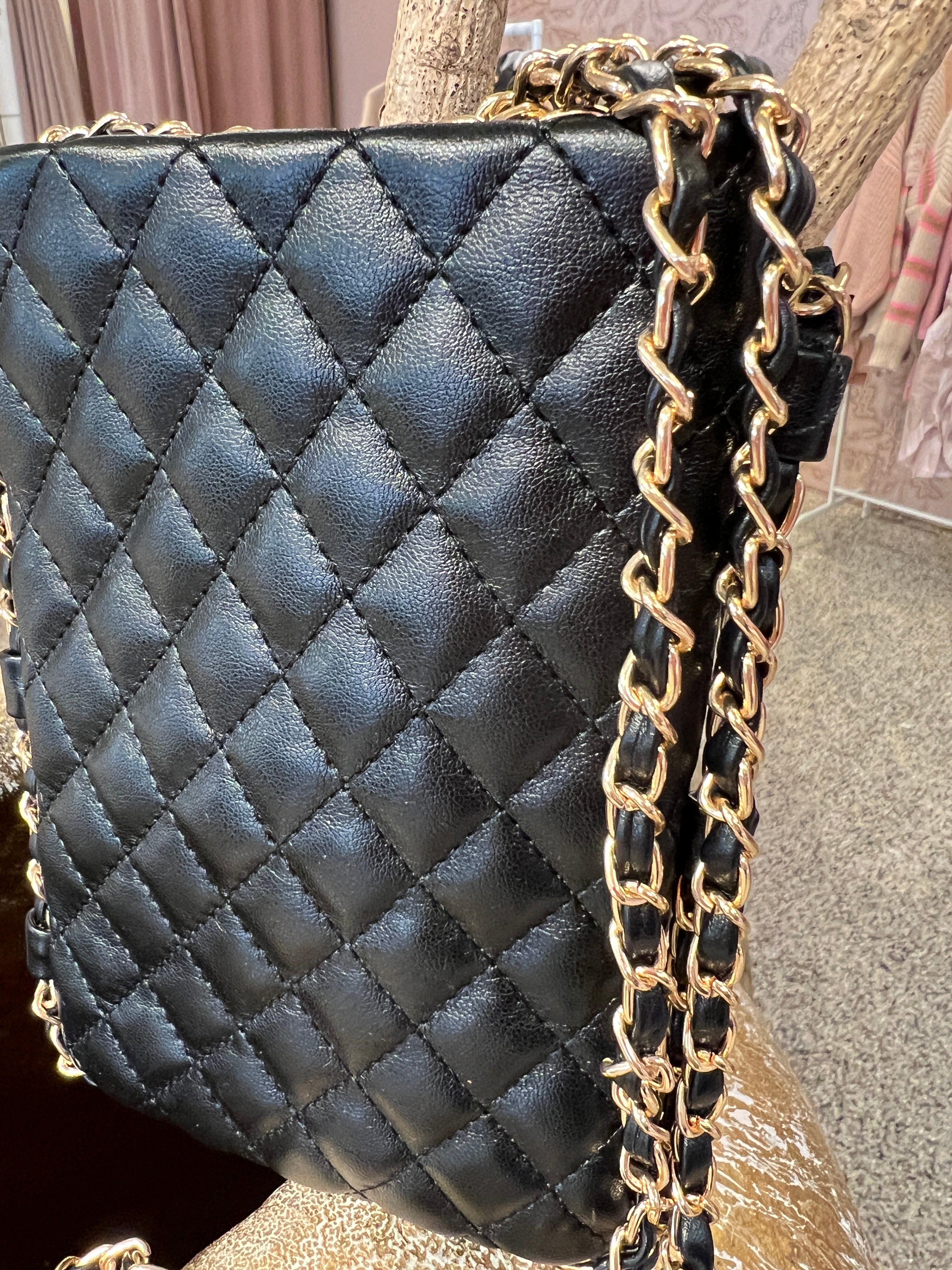 Caroline - Lille taske med guldkæde